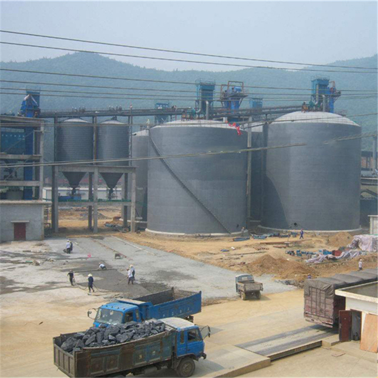 林芝水泥钢板仓2座3000吨青岛项目进入施工