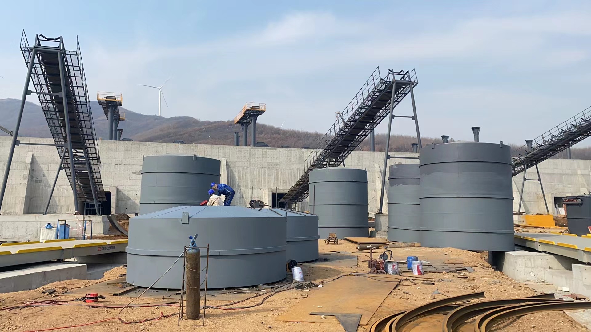 林芝骨料钢板仓河南项目大型骨料仓生产线进度
